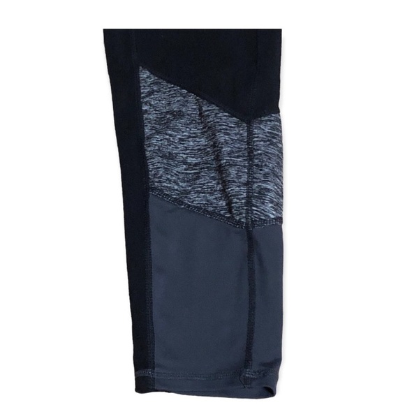 Tangerine Leggings Black Gray Reflective Zipper Pocket Size M - Picture 2 of 7